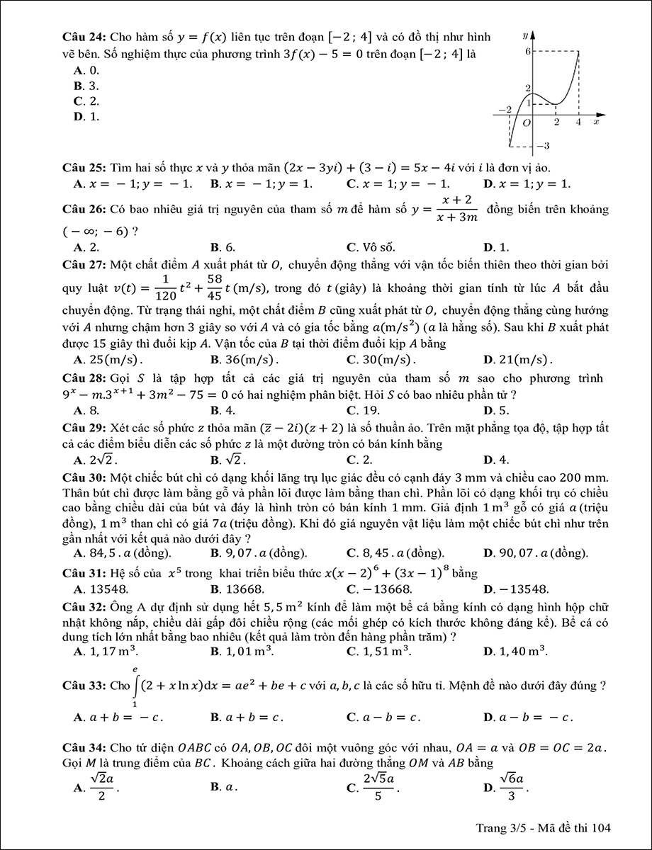 Mã đề 104 (trang 3)